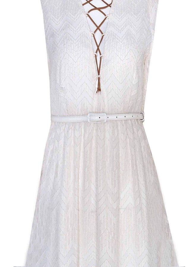 Selighting Women's Solid Color Faux Leather Skinny Belts for Dresses (One Size, White) - Image 2
